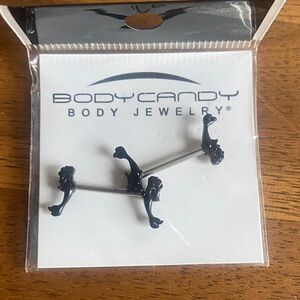Body Candy Black Mermaid Figural Nipple Barbells